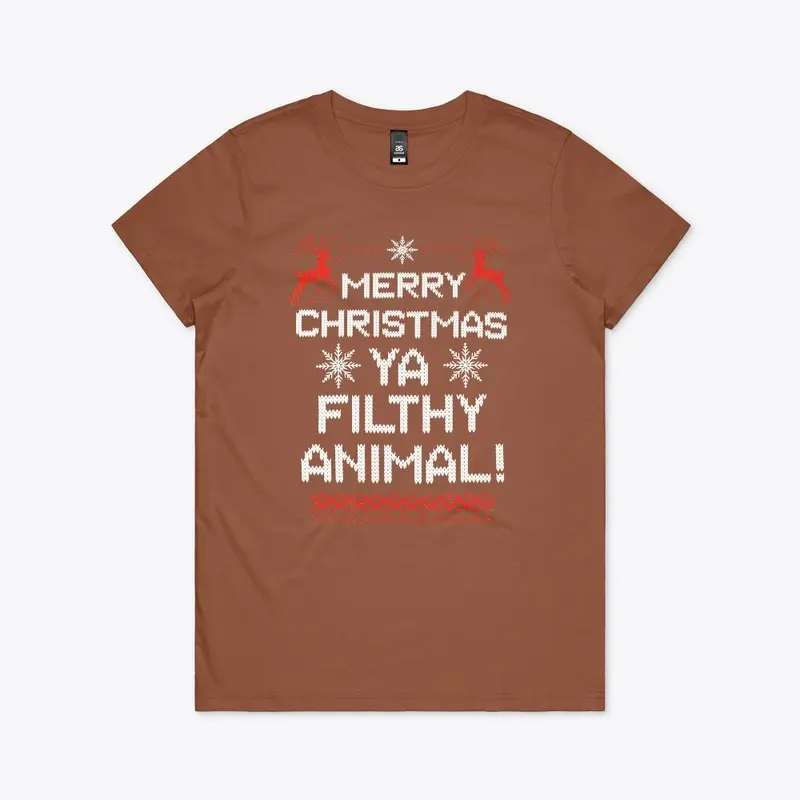 merry christmas ya filthy animal shirt